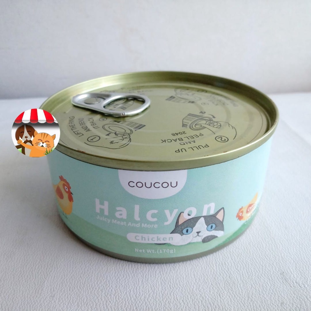Coucou Holcyon Kaleng Chicken 170gr - Makanan Kucing Premium