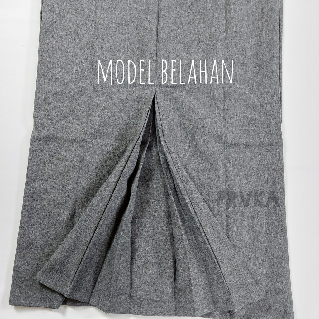 Rok Kerja Wanita / Kantoran . Model SPAN / BELAH REMPLE ( UKURAN S - 5L )