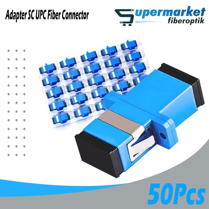 [𝗛𝗶𝗴𝗵 𝗤𝘂𝗮𝗹𝗶𝘁𝘆] Adapter SC UPC Sambungan Konektor Fiber Optik Connector FO 50pcs