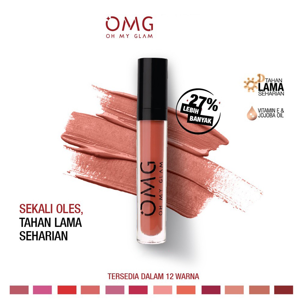OMG OH MY GLAM Matte Kiss Lip Cream 3.5g | Shopee Indonesia