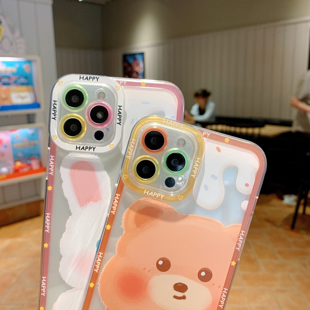 Softcase lens cover cartoon iPhone type 12 13 mini pro promax