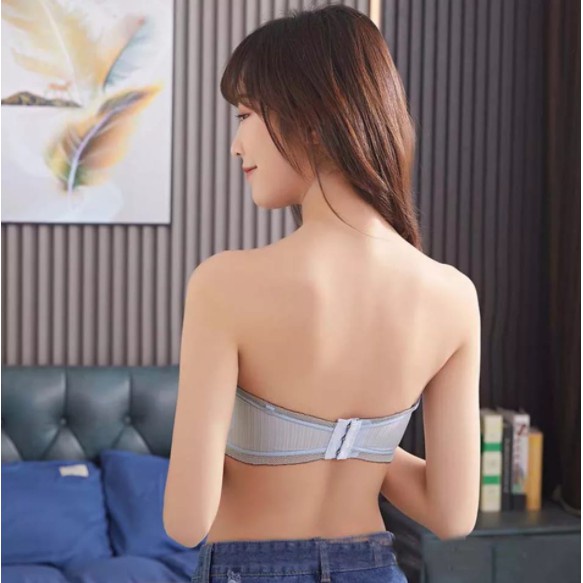 𝐄𝐁𝐒 ✅ PW127 Bra Kemben Wanita Renda Sexy Imut Fashion With Cup Korea Import COD