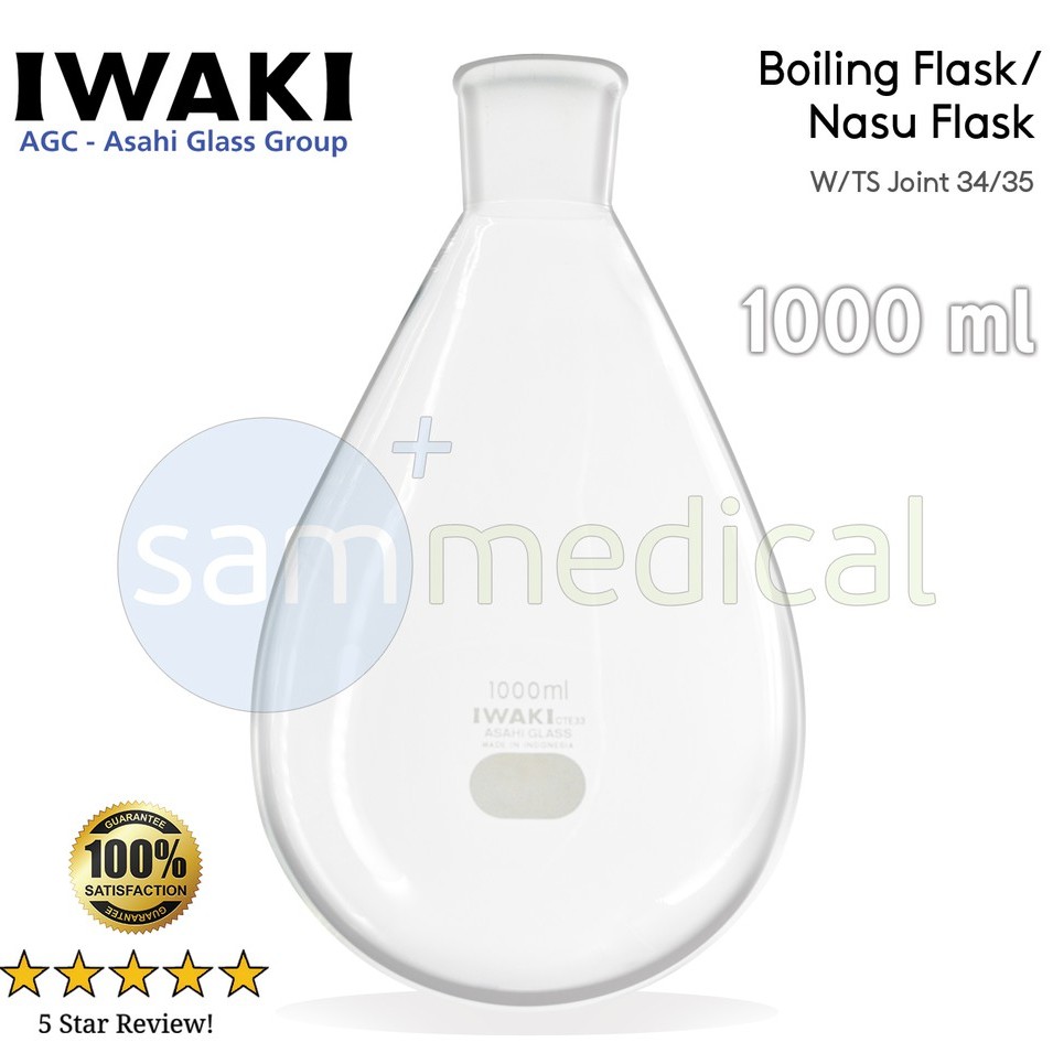 Jual Iwaki Boiling Flask Nasu Flask W Ts Joint 34 35 1000 Ml