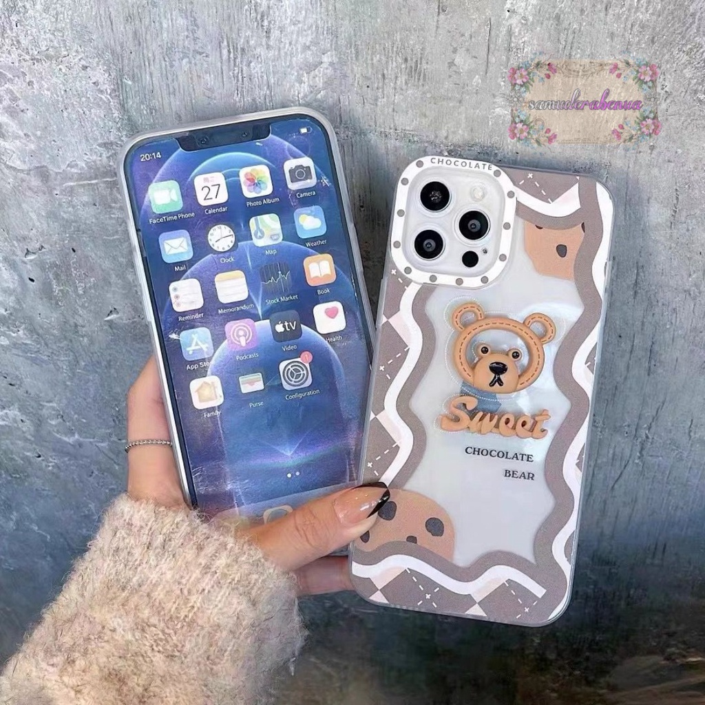 SS112 SOFTCASE SWEET BEAR 3D XIAOMI REDMI NOTE 7 7 PRO 8 8  PRO 9 9 PRO 10 10 11 POCO X3 M4 PRO SB4325