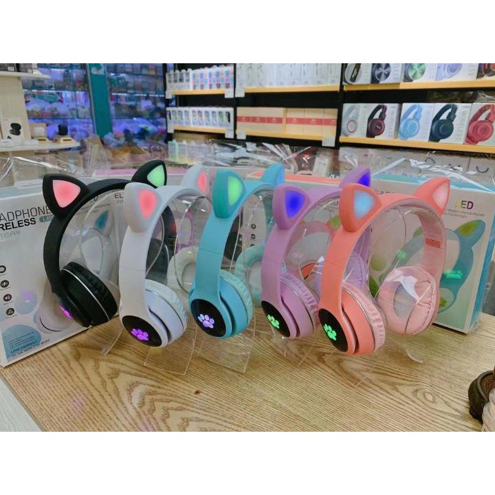 Cat Ear Headphone Wireless Bluetooth L400 LASER Seven Bright Colors V5.0