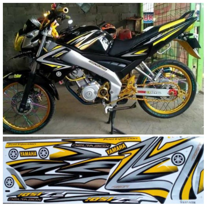 STRIPING FZ 150 I VIXION OLD LAMA fz150i kuning