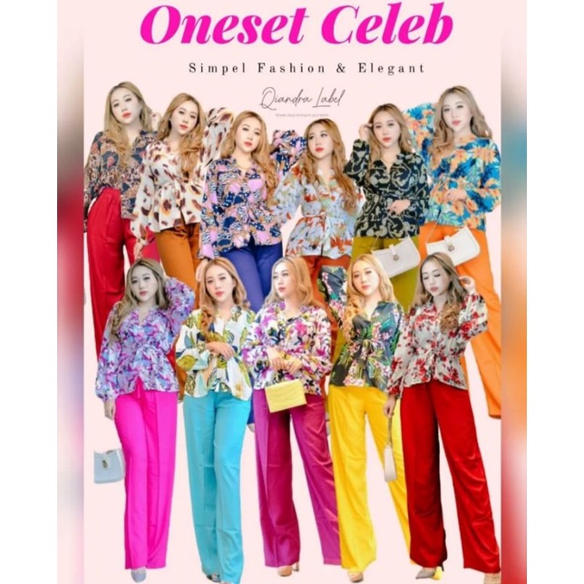 Oneset Celeb / One set sosialita murah Qiandra