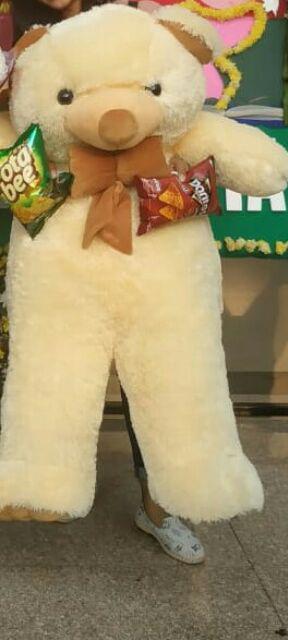  Boneka  Teddy  Bear  Super Jumbo  1 2 Meter Warna Cream 