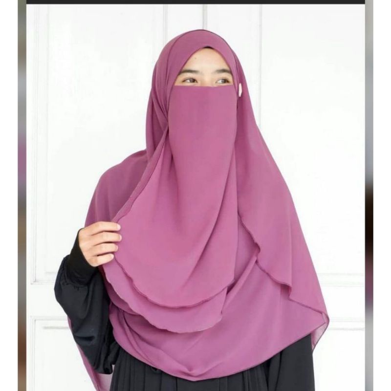 Pashmina Instan Jumbo Wolfis 200x100 Free cadar bisa request pet