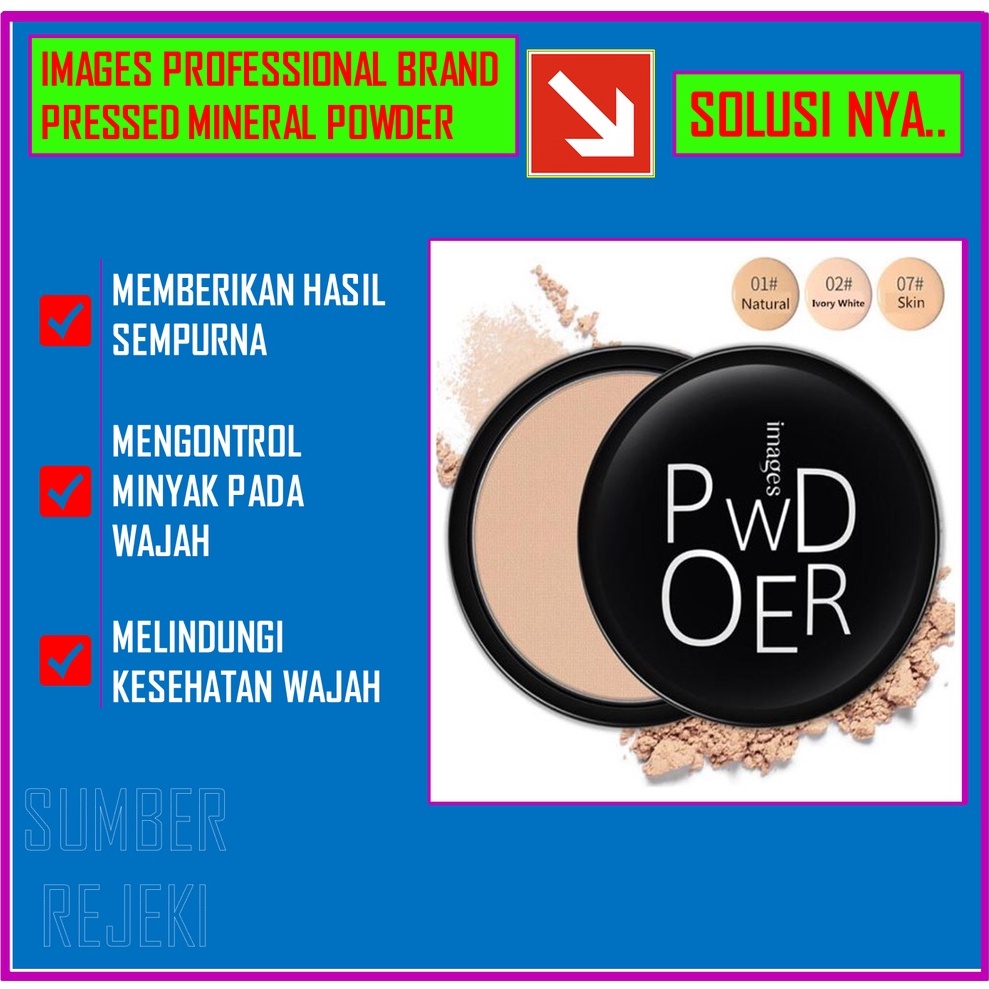 Bedak Glowing Tahan Lama Anti Air Images Professional Compact Powder / Bedak IMAGES Beauty Powder 10 gr - Bedak Padat Glowing Tahan Lama Bedak Pemutih dan Glowing - Bedak Powder Foundation Waterproof / Bedak Tahan Lama Kosmetik Wanita-2