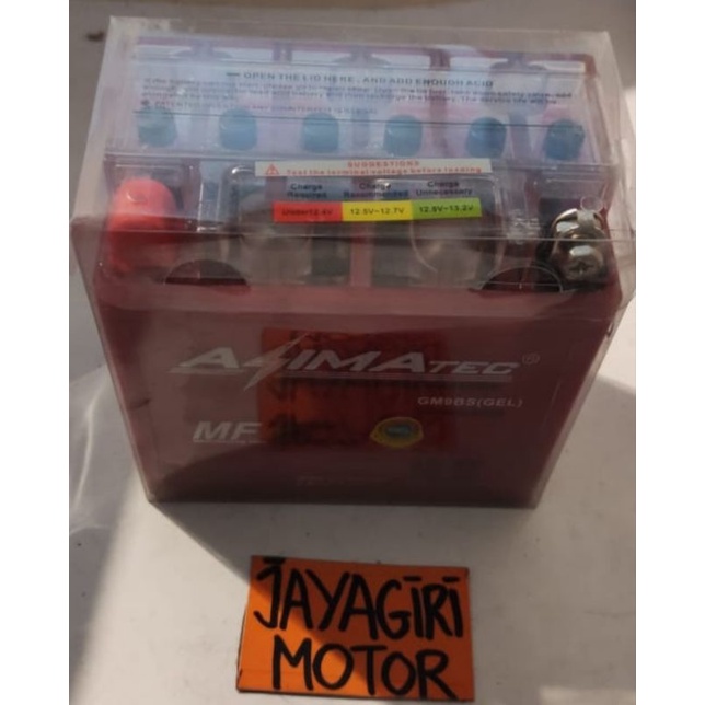 Aki Accu Kering GM9BS Motor Tiga 3 Roda Viar Kaisar Sport Thunder Pulsar 125 250 180 135 200 220 Baj