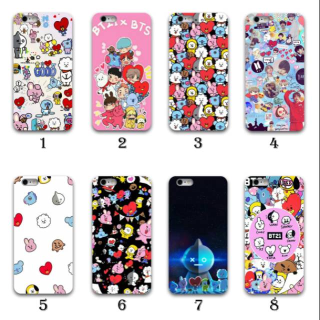 (88) Case Fashion 3D BT21 WallPaper Fullprint All Type smartphone