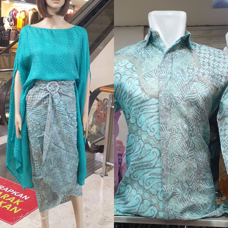 batik pasangan/kemeja batik set couple limited motif viskos semi sutra