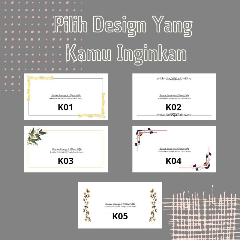 

AMPLOP KONDANGAN NAMA,AMPLOP SUMBANGAN PERNIKAHAN, ANGPAU ISI 50 DAN 100