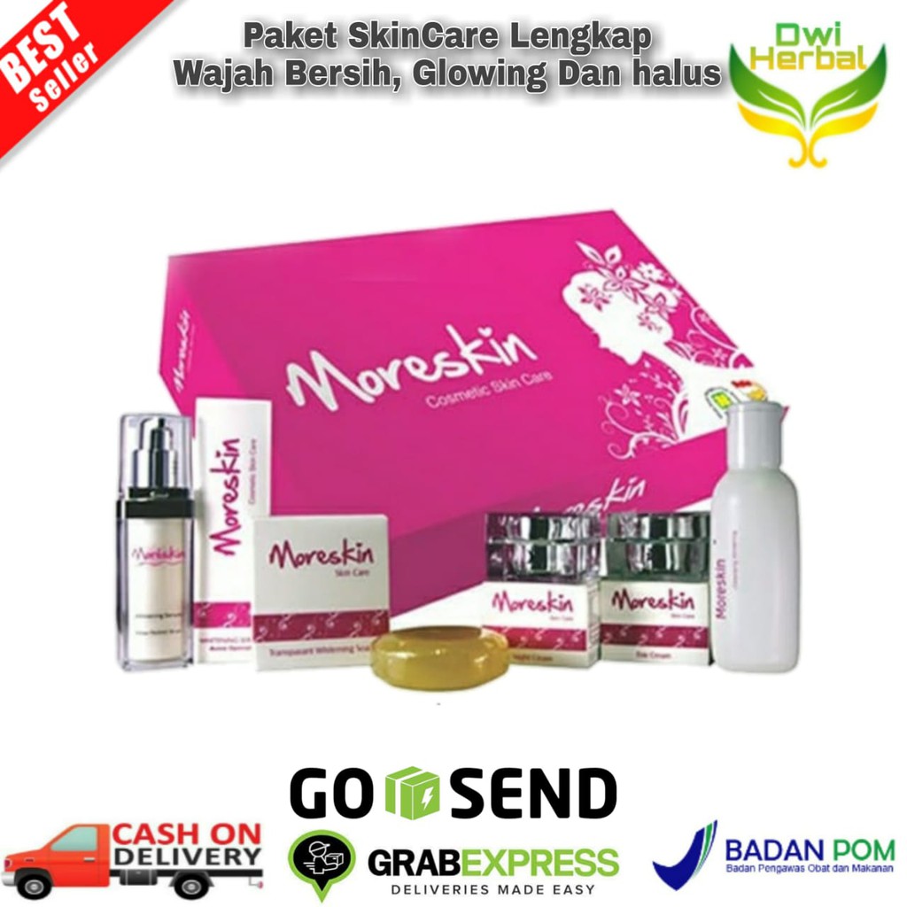 BEST SELLER Paket Kosmetik Wajah Lengkap Moreskin Skincare Nasa Paket Pemutih Wajah Glowing Ampuh