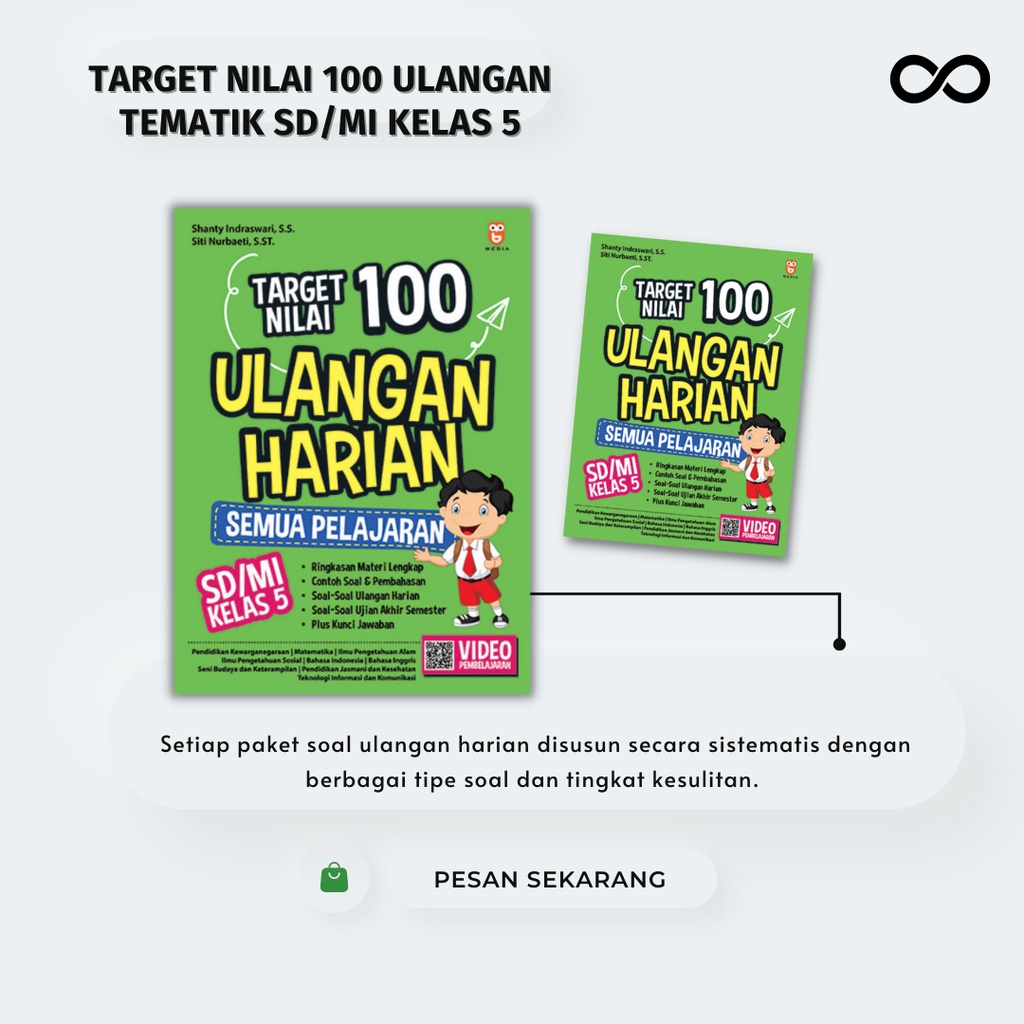 

TARGET NILAI 100 ULANGAN TEMATIK SD/MI KELAS 5 - Nidaul Janah