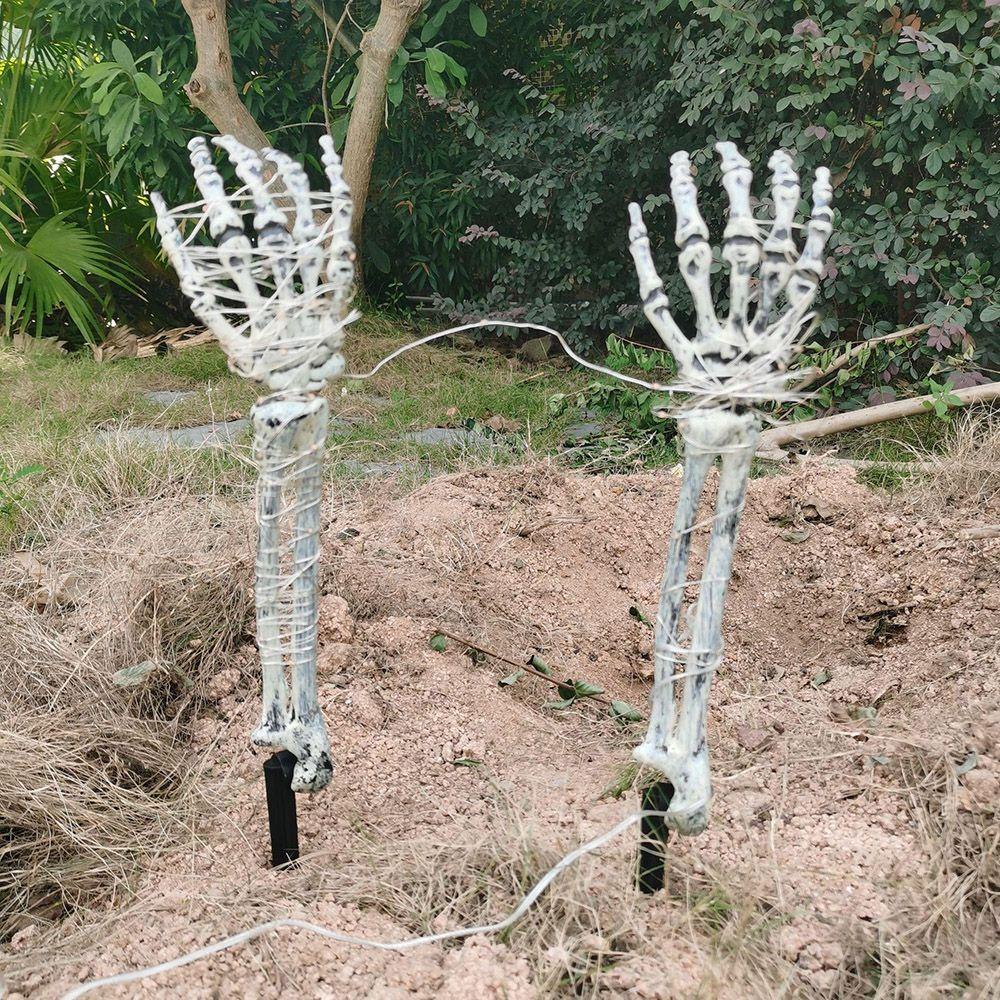 Preva 2 Pcs Halloween Skeleton Tangan Indoor Yard Perlengkapan Pesta Dekorasi Halloween