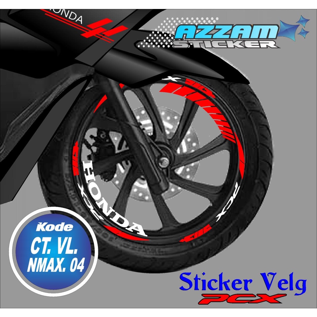 LIST VELG PCX - STIKER LIST VELG PCX - LIST PELEK  MOTOR PCX JZ 04