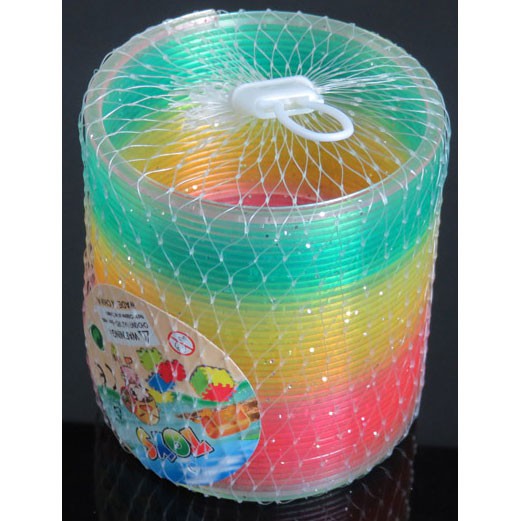 Gs8 mainan per anti stress Toys Slinky Spring Rainbow Qixing Multi-Color PDS