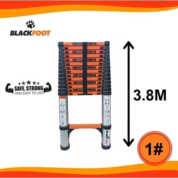 BLACKFOOT 3.8 METER Tangga Aluminium Teleskopik -Telescopic