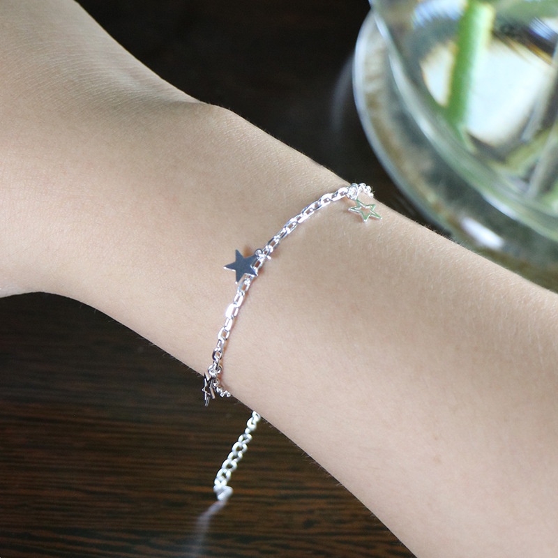 Gelang Kaki Rantai Salib Bahan Sterling Silver S925 100% Ukuran 1.5MM Untuk Hadiah