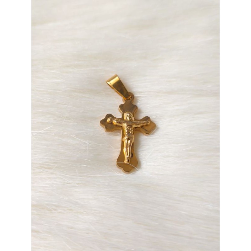 Liontin Salib Jesus Titanium V7