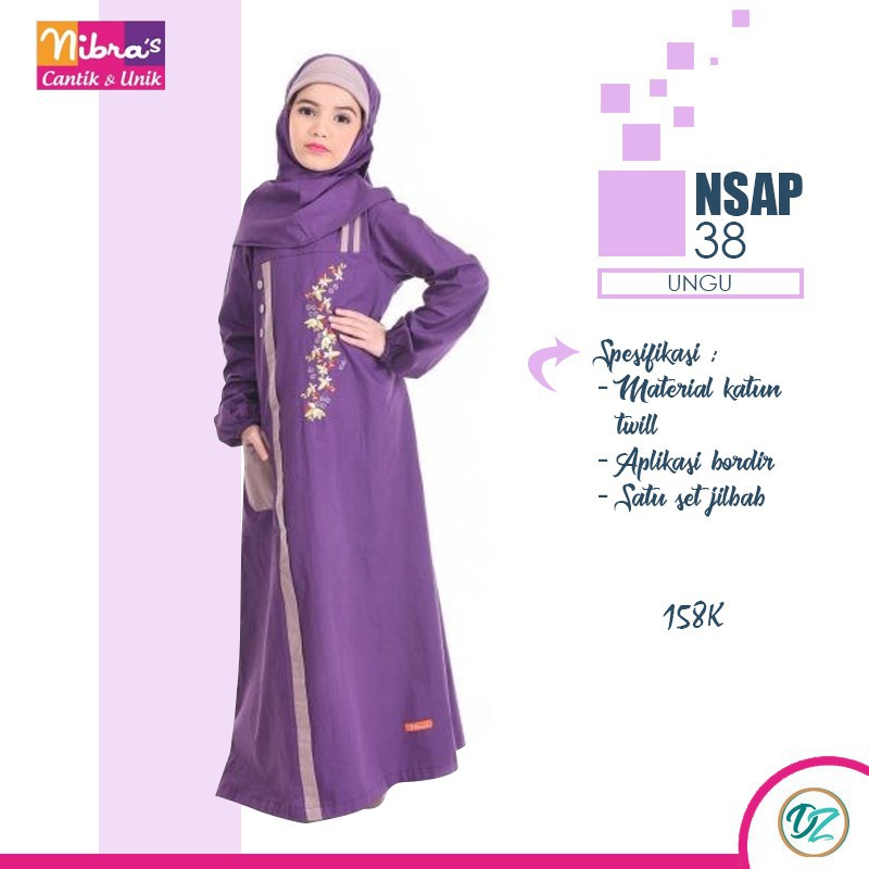 SALE 50% GAMIS ANAK NIBRAS NSAP 38 UNGU