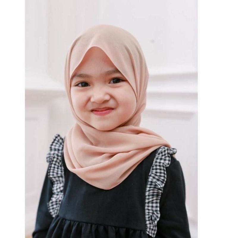 JILBAB ANAK HIJAB PASMINA ANAK USIA 2 - 10 TAHUN KERUDUNG ANAK CEWEK INSTAN MODEL PASMINA TALI