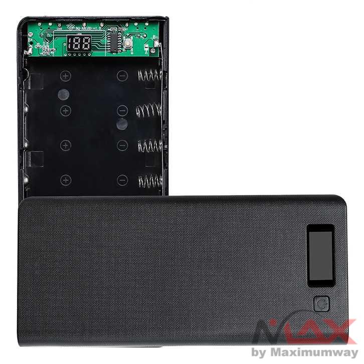 ROVTOP DIY Power Bank Case 8x18650 2 Port + Display - Power Bank Rakit sendiri dengan LCD indikator daya battery