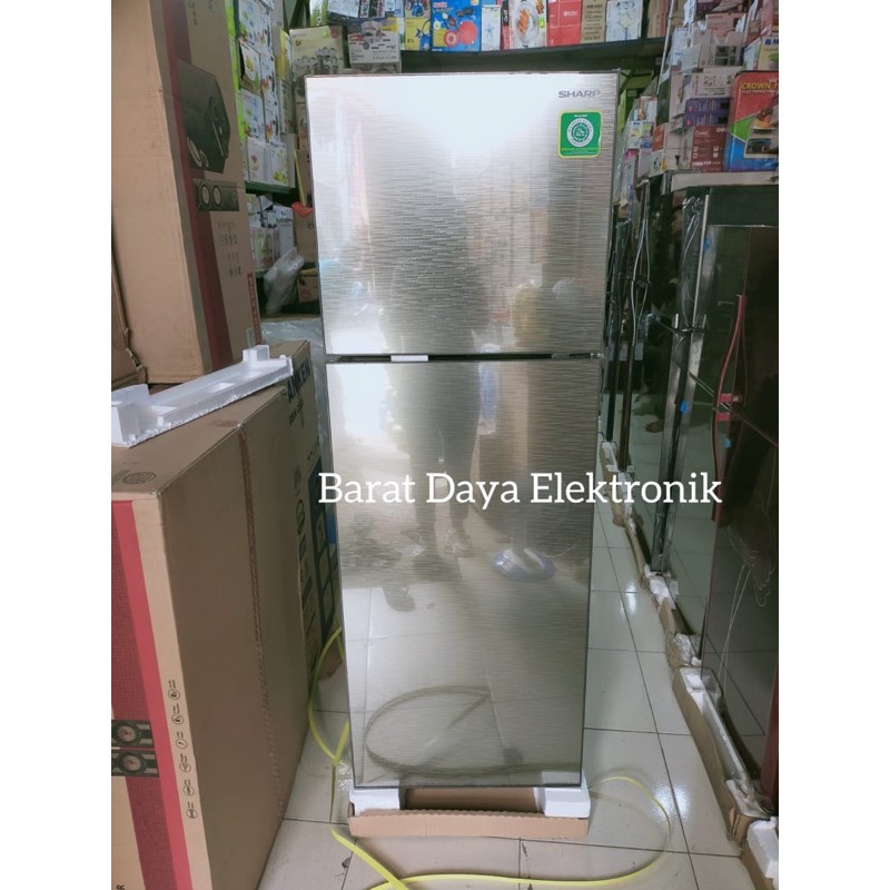 SHARP KULKAS 2 PINTU SJ 326 XG MS MR SJ326XG 326XG Tempered Glass