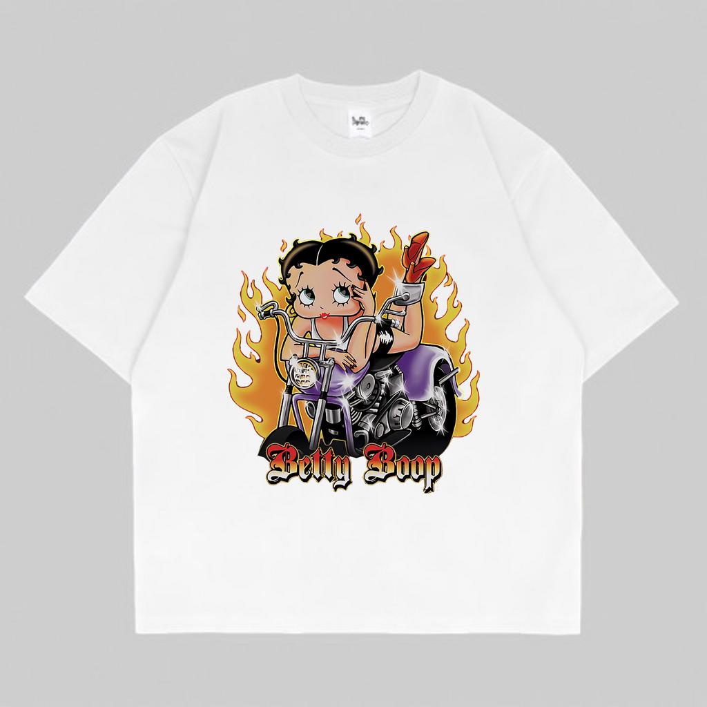 KAOS VINTAGE BETTY BOOP | T-SHIRT BETTY BOOP FLAME | BAJU AESTHETIC VINTAGE OVERSIZE