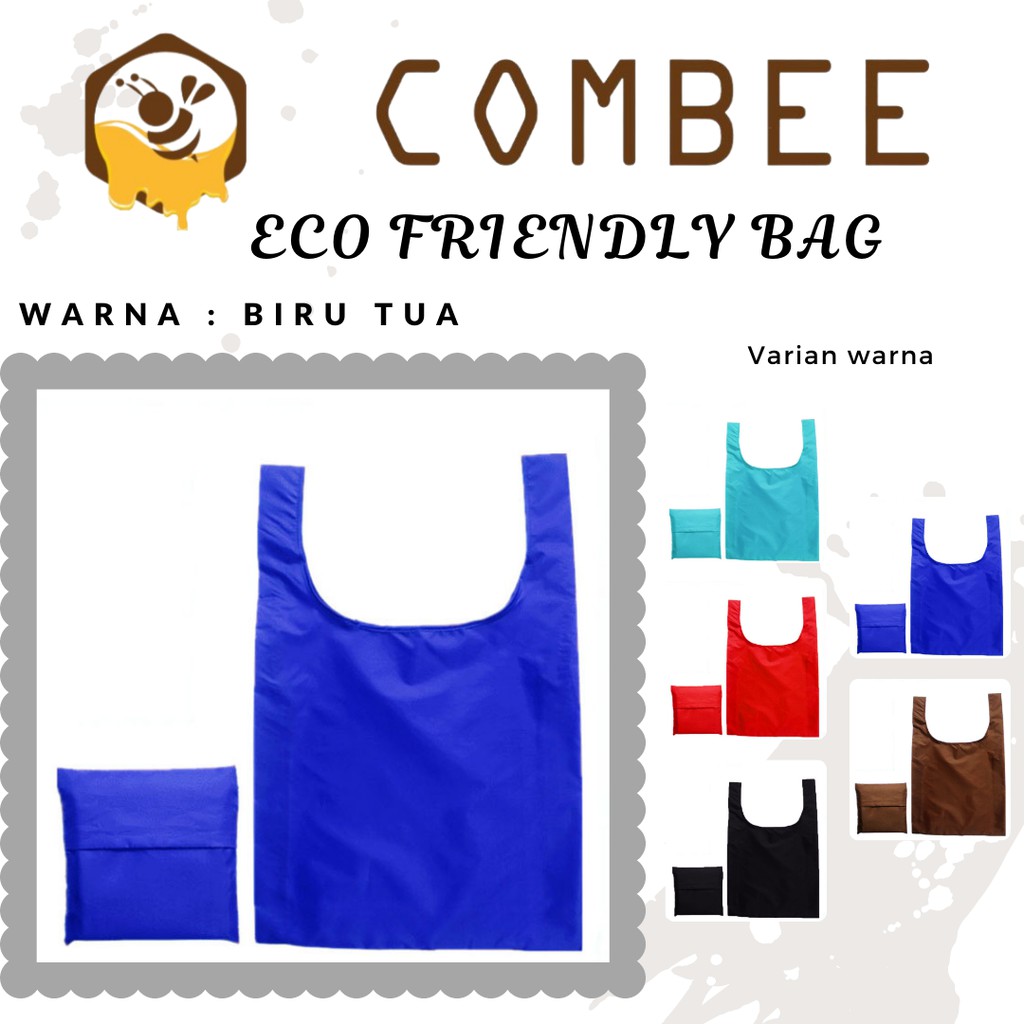 Eco Friendly Bag Polos / Tas Belanja Lipat / Kualitas Tebal