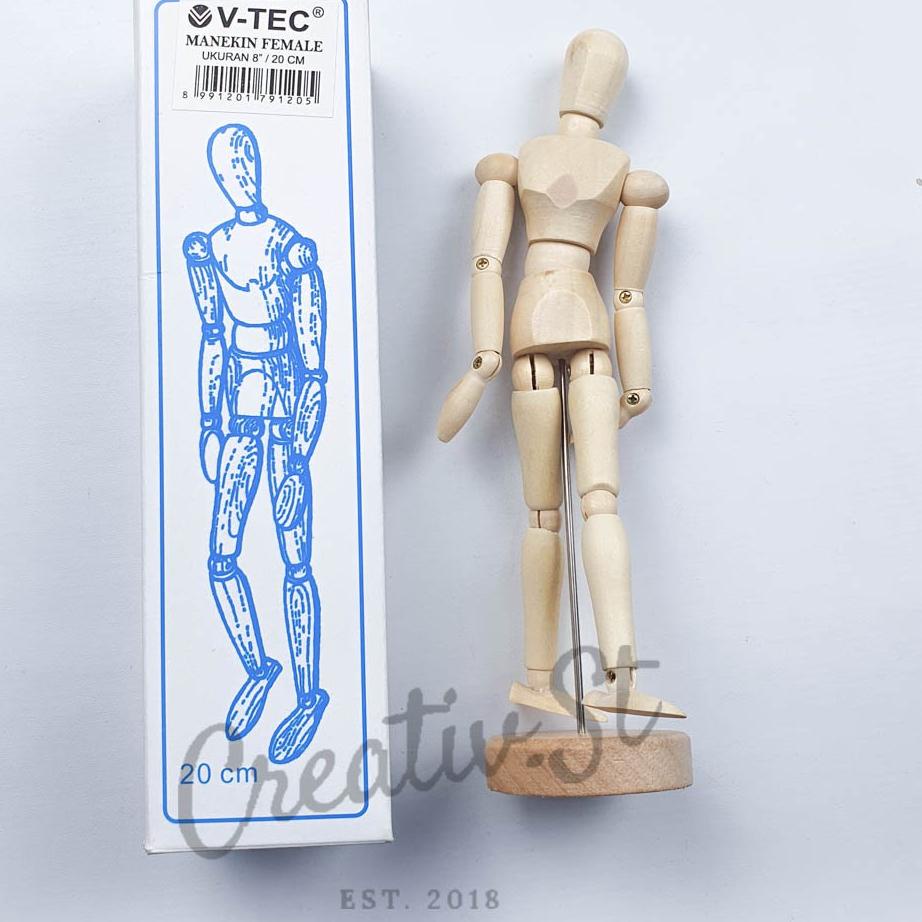 

[KODE PRODUK 0E8TZ6281] Manekin Kayu Gambar 14 cm 20 cm 30 cm