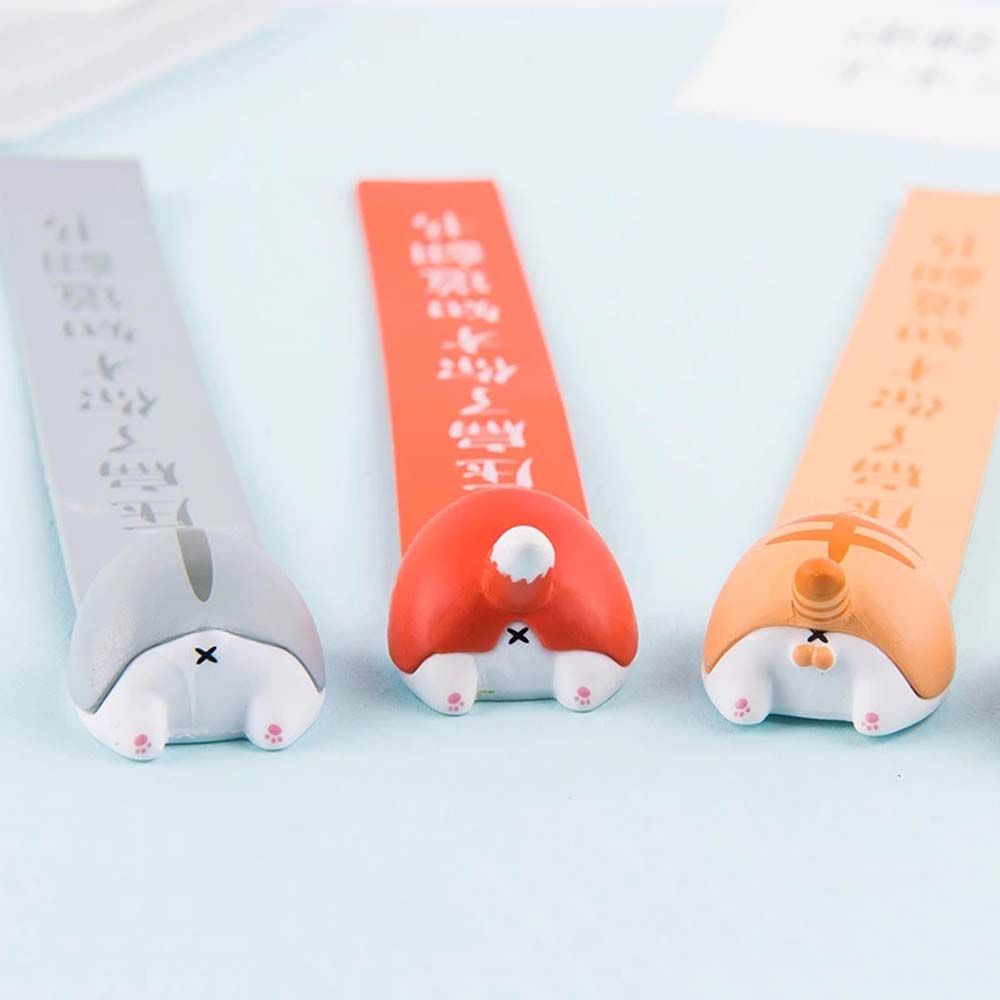 ELEGANT Creative Cartoon Cat Book Marks Novelty Office School Supplies Corgi Bookmarks Animal Book Page Holder Cartoon Stationery 3D stereo Kids Hamster Book Marks