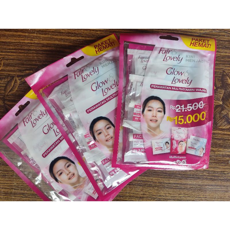 Fair &amp; lovely masker serum /fair n lovely masker wajah / glow n lovely paket hemat