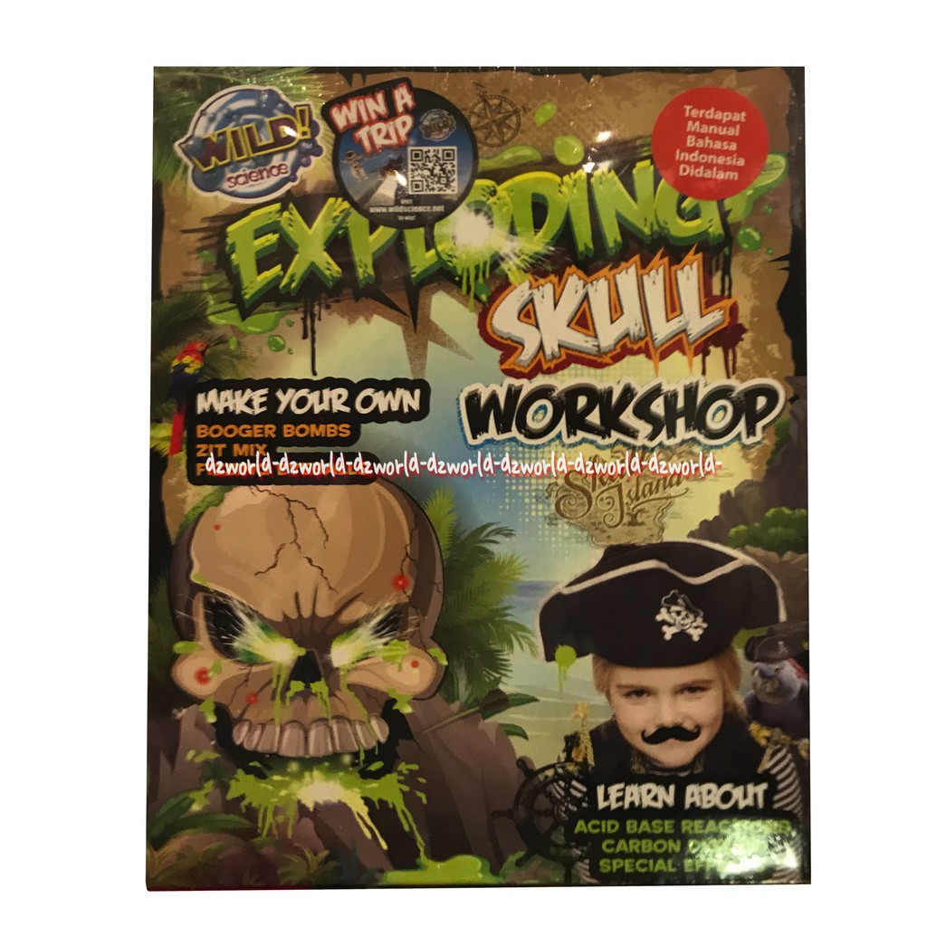 Wild Science Exploding Skull Workshop mainan anak yang menarik untuk membuat topeng dengan imajinasi