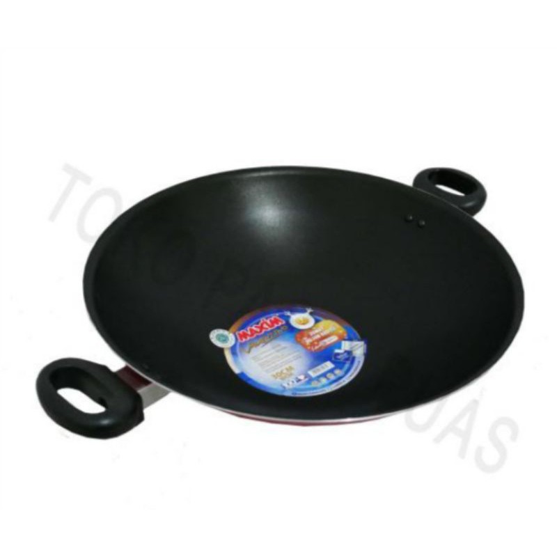 Teflon Maxim Valentino Wok 30cm Anti Lengket Original Dari Maxim