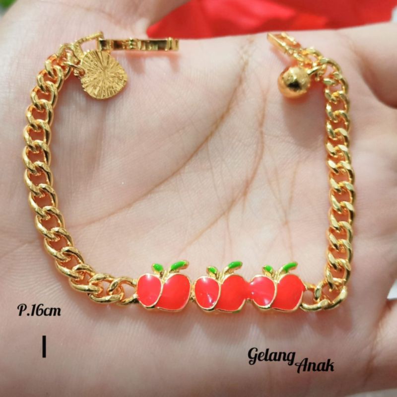 Gelang Anak Rantai Karakter varian Motif Perhiasan Anak Gold Limited edition (COD)