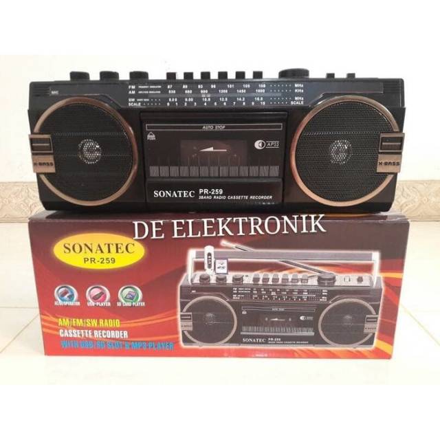TAPE KASET PITA SONATEC PR-259 USB SD RADIO BARU