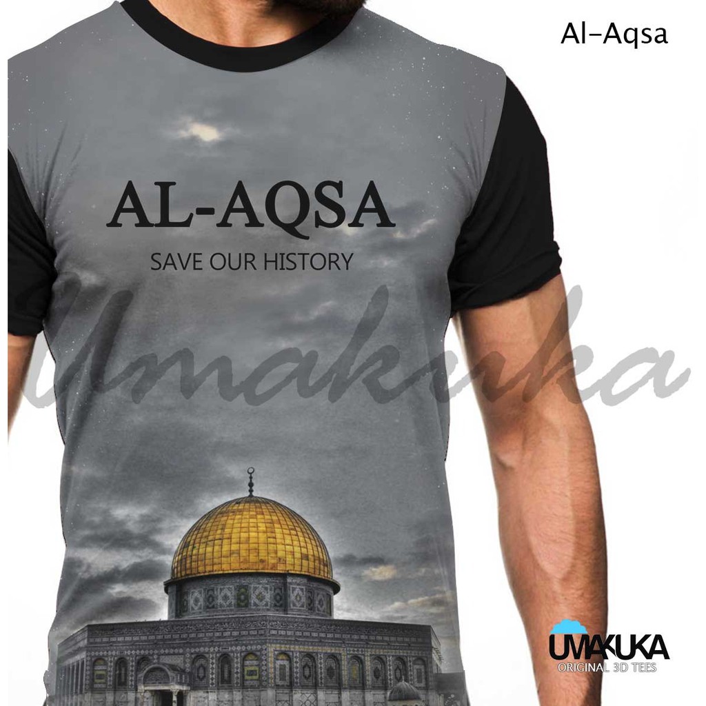 baju / kaos distro 3d muslim islami keren /original & murah kaos dakwah kaos al-aqso