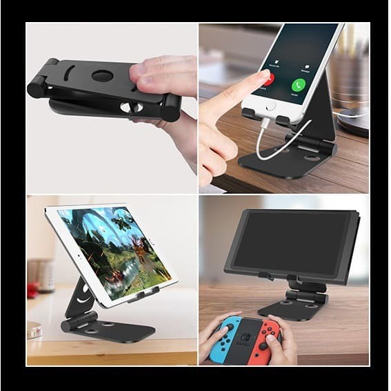 Stand Holder Handphone Tablet Universal Dapat Dilipat untuk Meja lipat