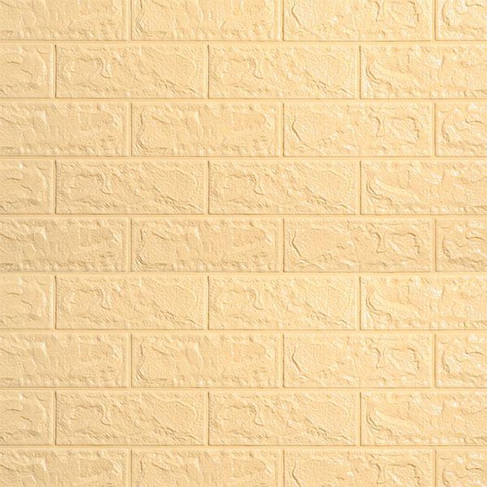 WALLPAPER 3D ZT0107 BRICK FOAM CREAM WALLPAPER DINDING BATU BATA