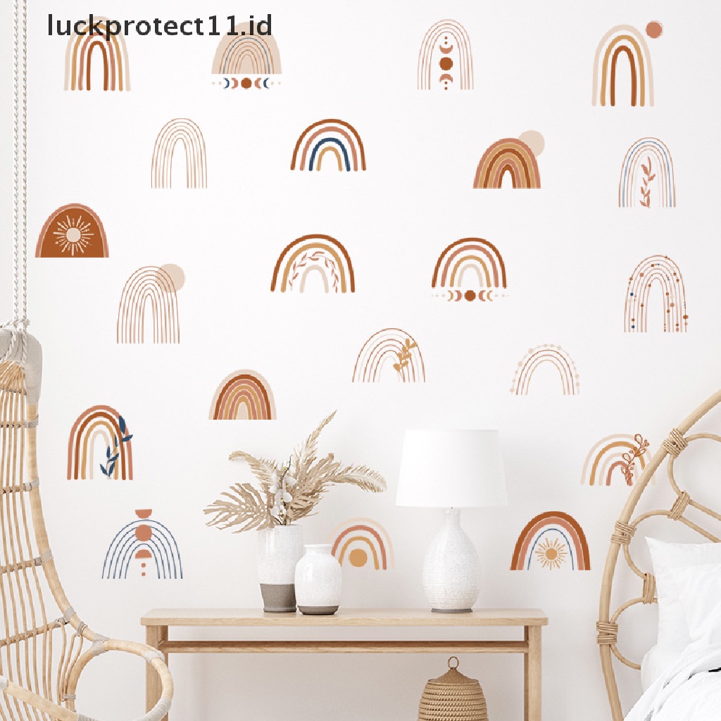 //HG&amp;ID// Rainbow Wall Stickers For Kids Rooms Nordic Bohemia Style Decorative Sticker .