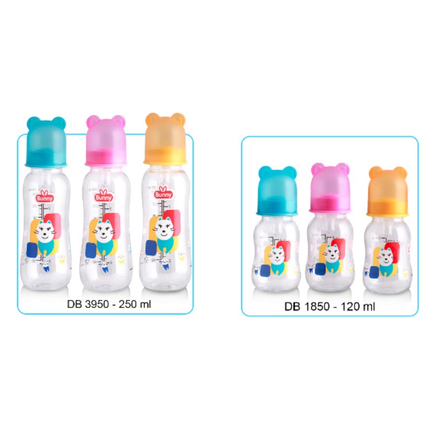 Morinz Lusty Bunny Feeding Bottle Botol Susu Reguler Dot Bulat Tanpa Gagang  60ml/ 120ml