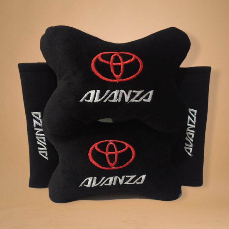 Bantal 2in1 Mobil Leher Set Motif Merk Mobil Bantal Set Mobil 2in1 Motif Merk Mobil Headrest Car Set 2in1