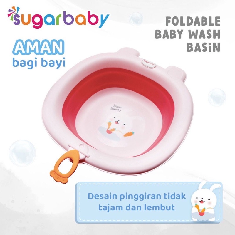 Sugar Baby Foldable Baby Wash Basin/Ember Lipat/Baskom Lipat Serbaguna Sugarbaby Baskom