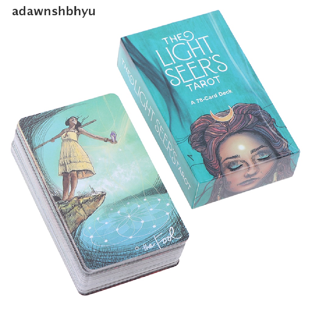 Adawnshbhyu 78kartu the light seers tarot Desk Card Game Kartu Game Versi Inggris