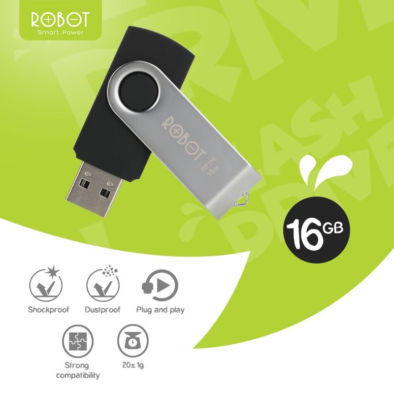 GROSIR FLASHDISK ROBOT 16GB ORIGINAL USB2.0 HIGH SPEED DATA TRAVELLER