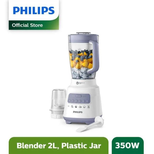Philips HR2221 Blender Gelas Plastik Lebih Cepat Menghancurkan Es Batu