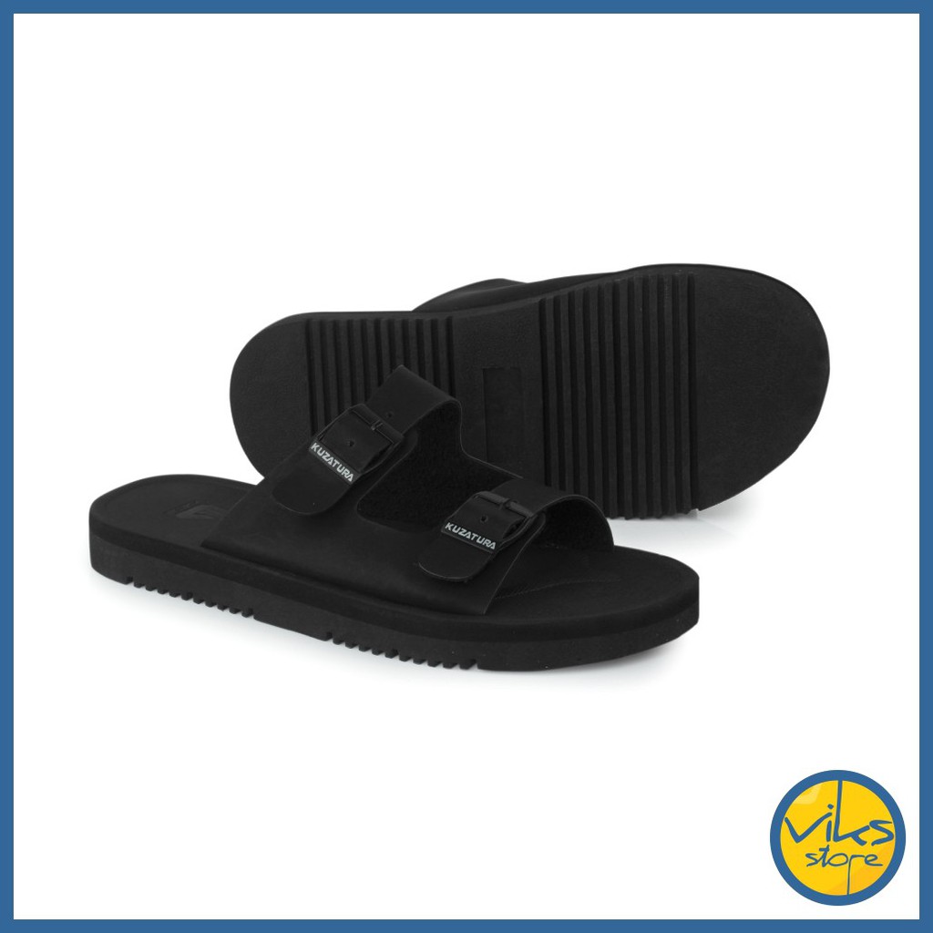 Sendal Flip Flop | Sandal Santai | Sendal Jepit Hitam Pria Cowok Distro Kuzatura Original Lokal